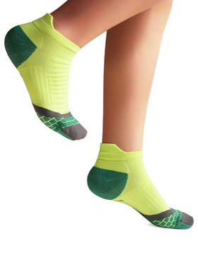 VERO MONTE 4 Pairs Womens Low Cut Running Socks For Narrow Feet  (Yellow, 10-11)