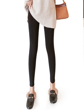 VERO MONTE 1 Pair Black Opaque Fleece Lined Footless Tights For Women