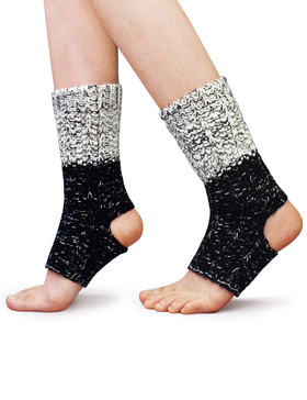 VERO MONTE 4 Pairs Knit Toeless Yoga Socks Warm - Short Leg Warmers