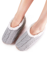 Vero Monte 2 Pairs Womens Knitted Soft Warm Slipper Socks - Non-Slip